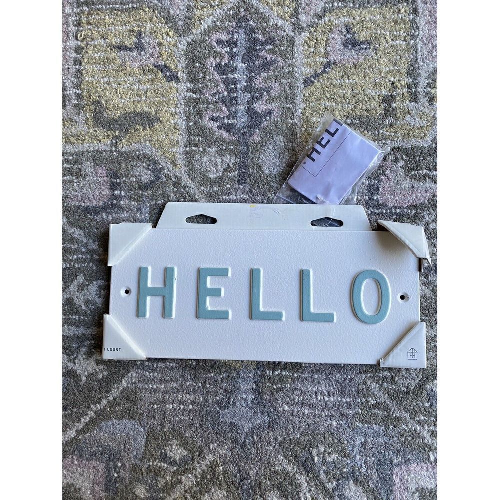 Hearth & Hand With Magnolia (Hello) Metal Sign